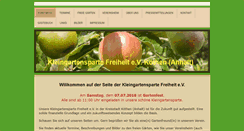 Desktop Screenshot of kleingartensparte-freiheit.de